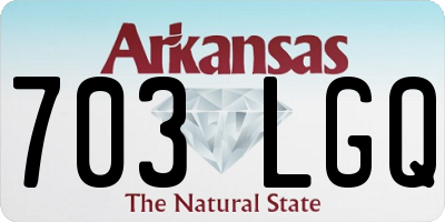 AR license plate 703LGQ