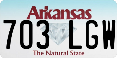 AR license plate 703LGW