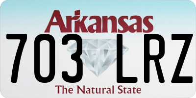 AR license plate 703LRZ