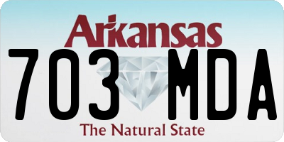 AR license plate 703MDA