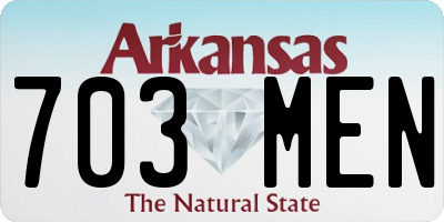 AR license plate 703MEN