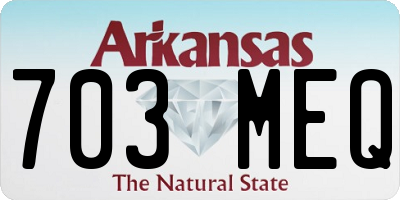 AR license plate 703MEQ