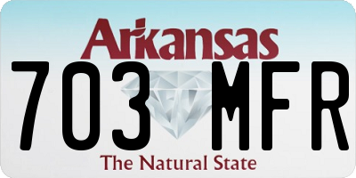 AR license plate 703MFR