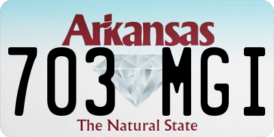 AR license plate 703MGI
