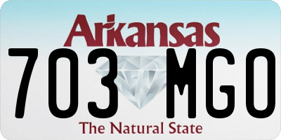 AR license plate 703MGO