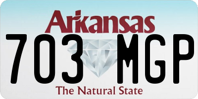 AR license plate 703MGP