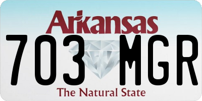 AR license plate 703MGR