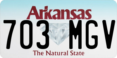 AR license plate 703MGV