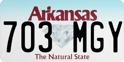 AR license plate 703MGY