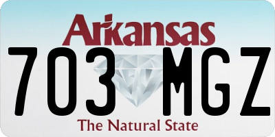 AR license plate 703MGZ
