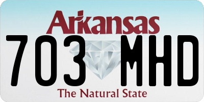 AR license plate 703MHD