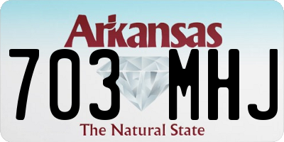 AR license plate 703MHJ