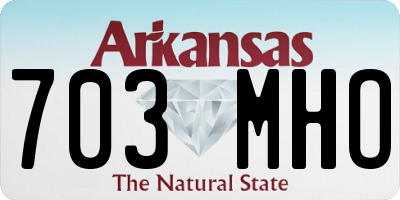 AR license plate 703MHO