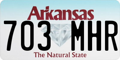 AR license plate 703MHR