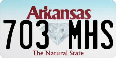 AR license plate 703MHS