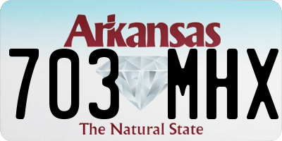 AR license plate 703MHX