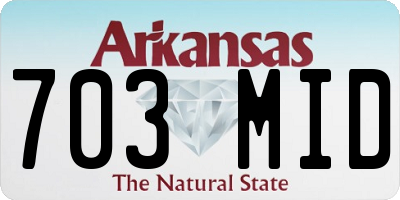 AR license plate 703MID