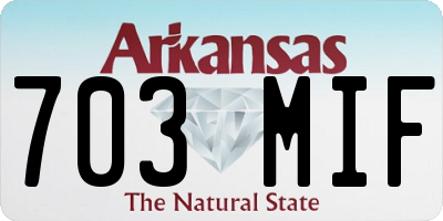 AR license plate 703MIF