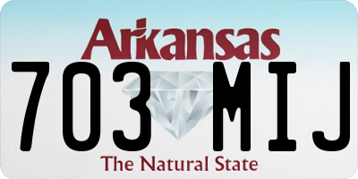 AR license plate 703MIJ
