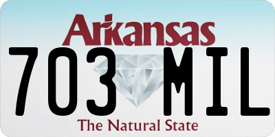 AR license plate 703MIL