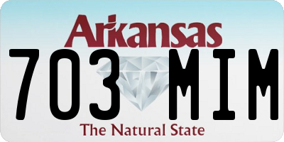 AR license plate 703MIM
