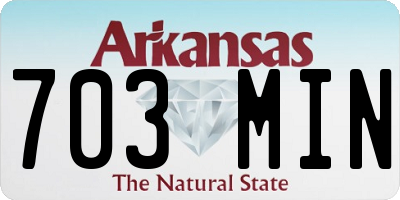 AR license plate 703MIN