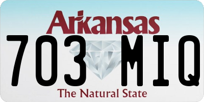 AR license plate 703MIQ