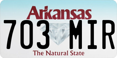AR license plate 703MIR