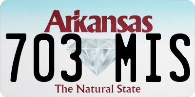 AR license plate 703MIS