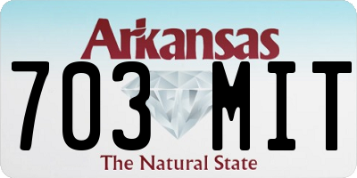 AR license plate 703MIT