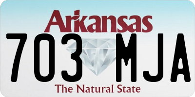 AR license plate 703MJA