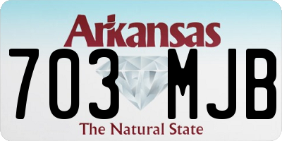 AR license plate 703MJB
