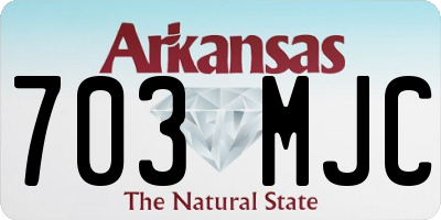 AR license plate 703MJC