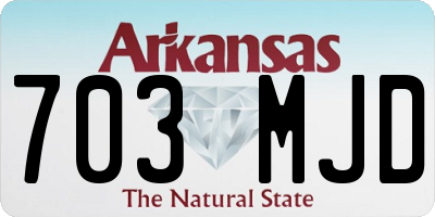 AR license plate 703MJD