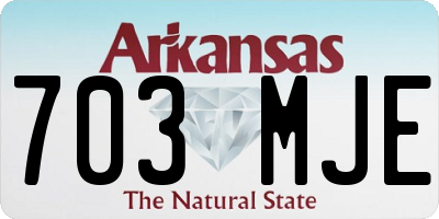 AR license plate 703MJE