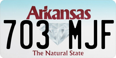 AR license plate 703MJF