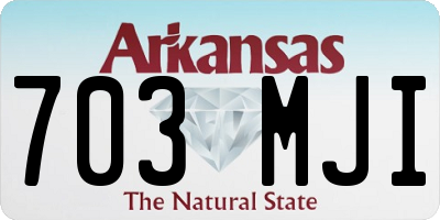 AR license plate 703MJI
