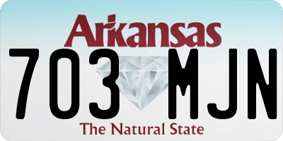 AR license plate 703MJN