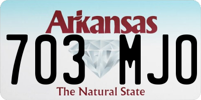 AR license plate 703MJO