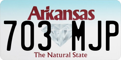 AR license plate 703MJP