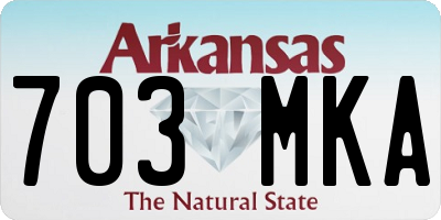 AR license plate 703MKA