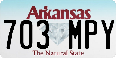 AR license plate 703MPY