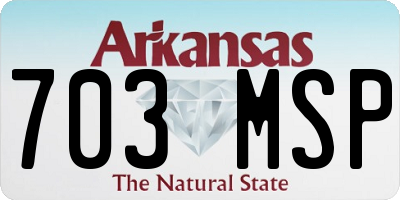 AR license plate 703MSP