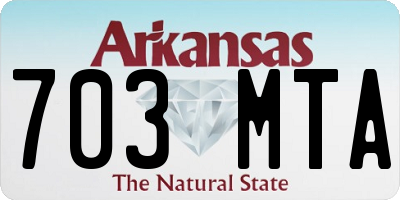 AR license plate 703MTA