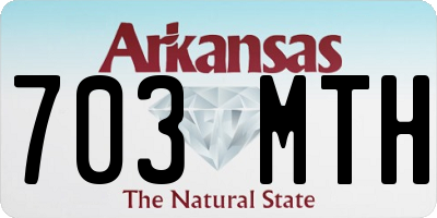 AR license plate 703MTH