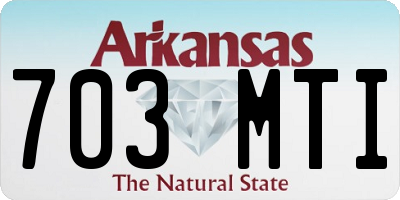 AR license plate 703MTI