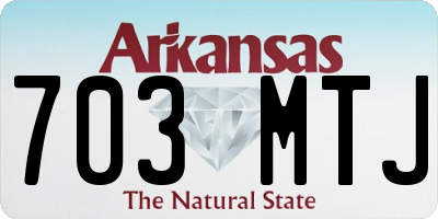 AR license plate 703MTJ