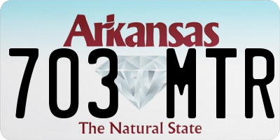 AR license plate 703MTR
