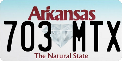 AR license plate 703MTX