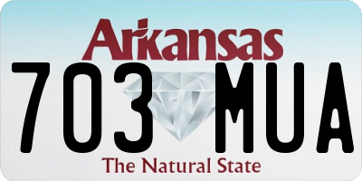 AR license plate 703MUA